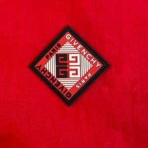 Givenchy Windbreaker Authentic Designer Red Snap Front RARE Mens EU 46 US M